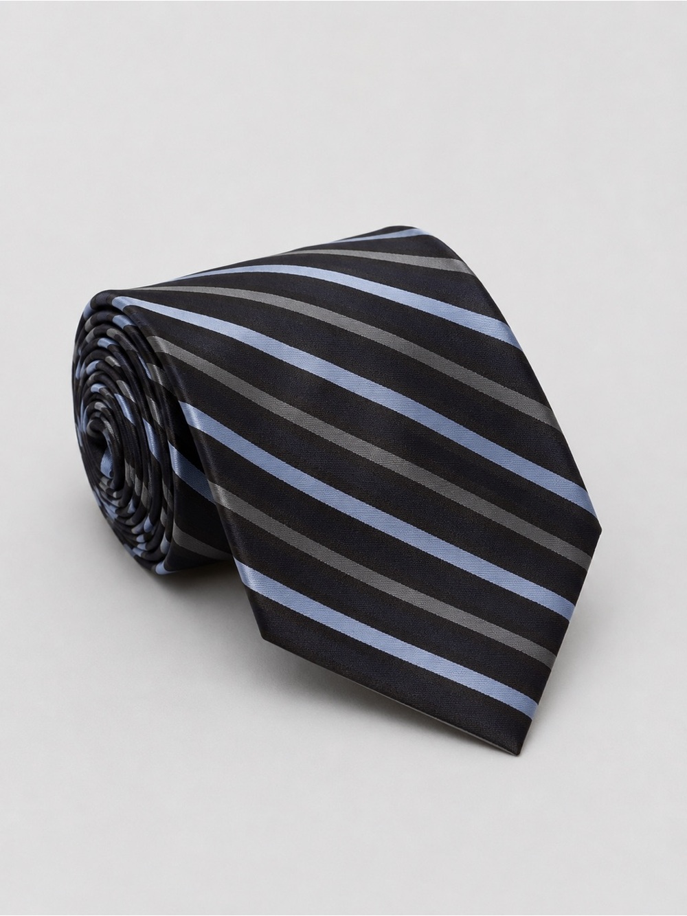 Calvin Klein Mens Silk Tie Quiet Luxury Old Money Striped Career Professional